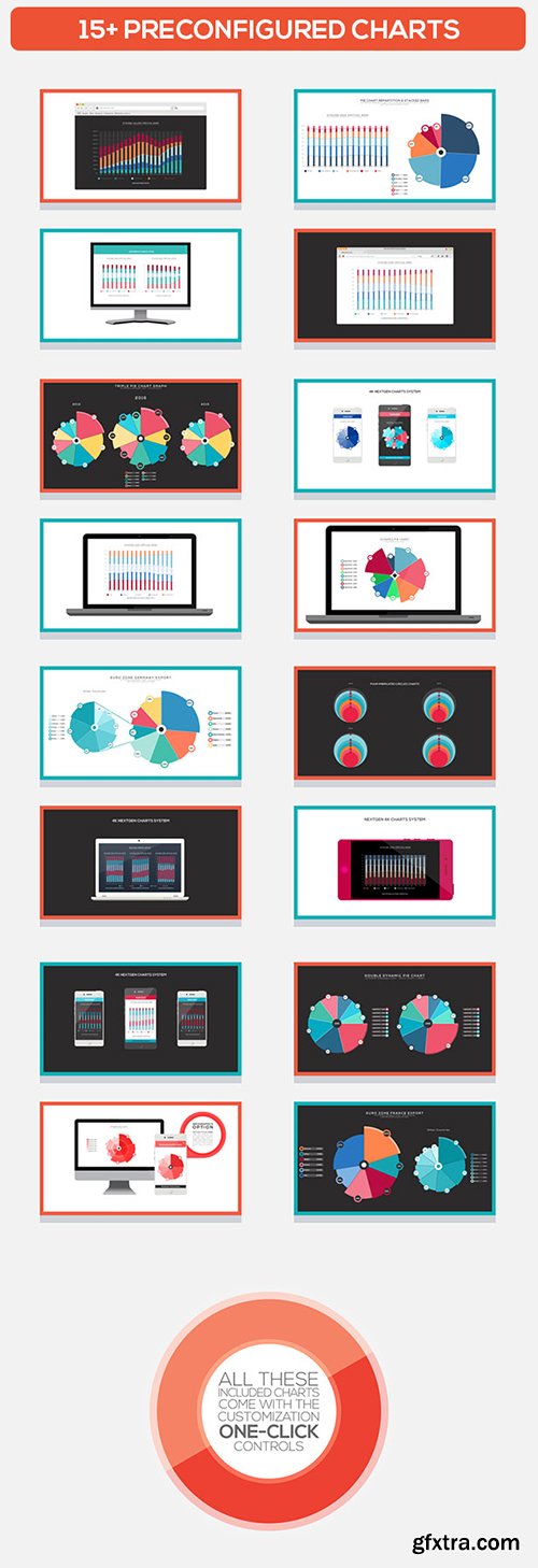 Videohive 4K NextGen Resizable Statistics Charts & Infographics Pack Two 14190614