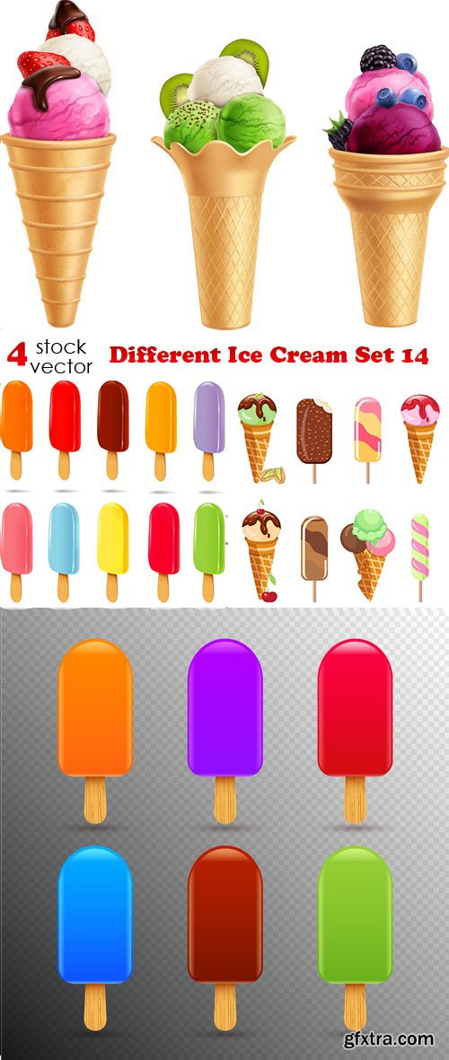 Vectors - Different Ice Cream Set 14