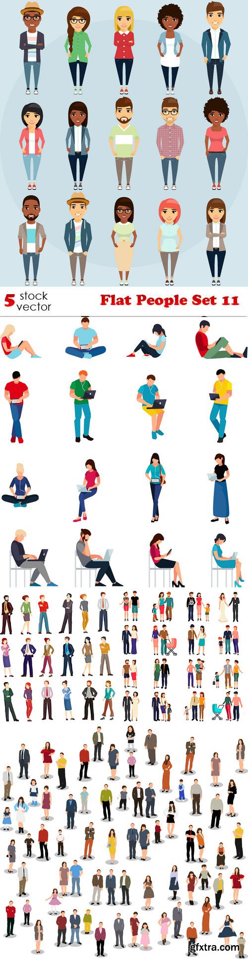 Vectors - Flat People Set 11