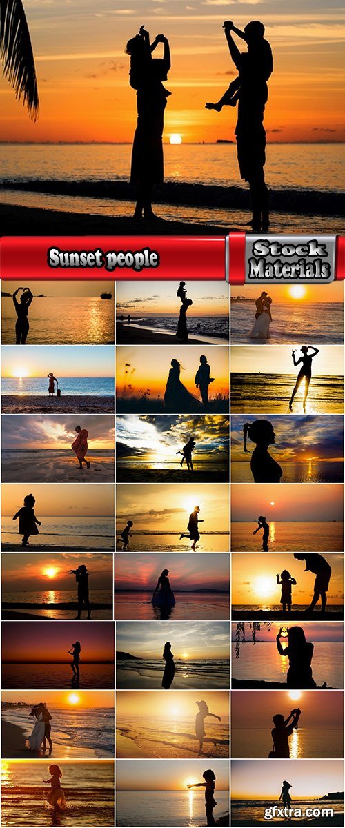 Sunset people man woman girl beach nature landscape 25 HQ Jpeg