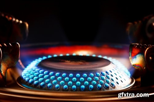 Gas burner flame cooking zone stove fire background is 25 HQ Jpeg