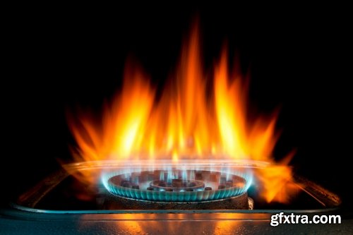 Gas burner flame cooking zone stove fire background is 25 HQ Jpeg