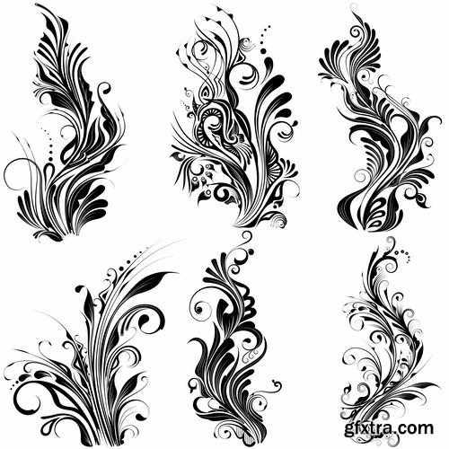 Calligraphic vintage illustration of a design element sticker poster banner 25 EPS