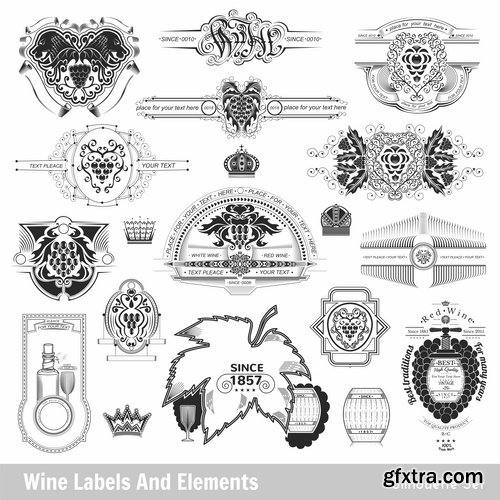 Calligraphic vintage illustration of a design element sticker poster banner 25 EPS