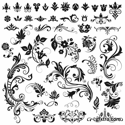 Calligraphic vintage illustration of a design element sticker poster banner 25 EPS