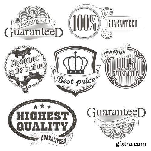 Calligraphic vintage illustration of a design element sticker poster banner 25 EPS