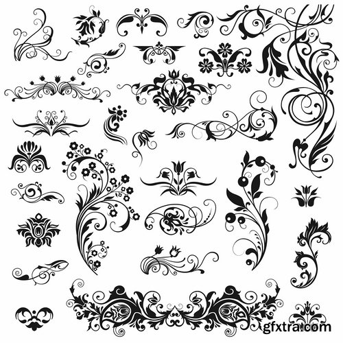 Calligraphic vintage illustration of a design element sticker poster banner 25 EPS