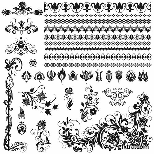 Calligraphic vintage illustration of a design element sticker poster banner 25 EPS