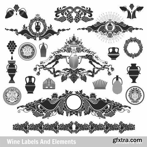 Calligraphic vintage illustration of a design element sticker poster banner 25 EPS