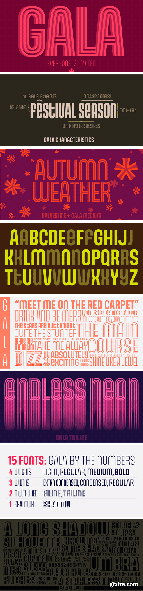 Gala Font Family (Incomplete)