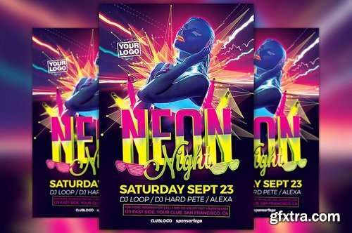 CM - Neon Night Flyer Template 1820978