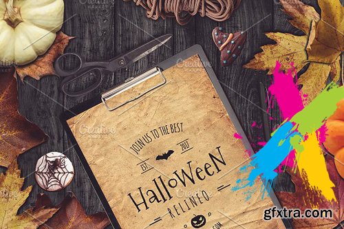 CreativeMarket - Happy Hallooween Mock-up 3 1918895