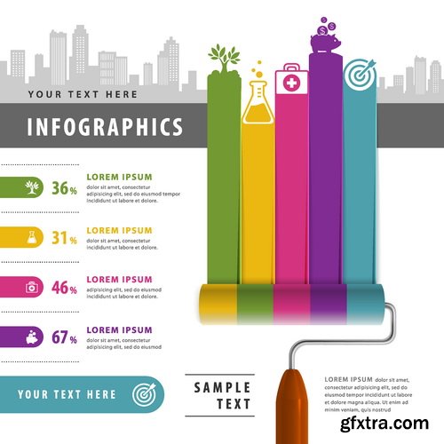 Vectors - Infographics Backgrounds 80