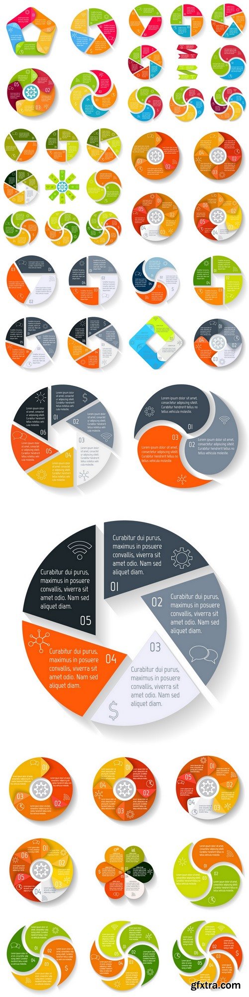 Big set of infographic diagrams