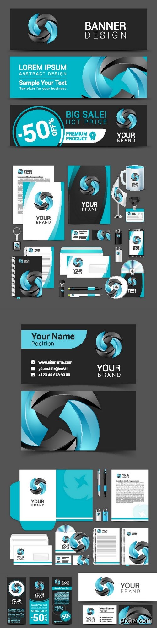 Business card with sticker