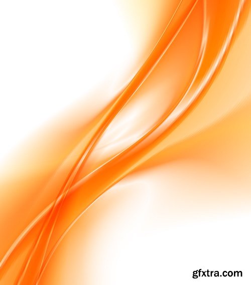 Vectors - Orange Waves Backgrounds 3