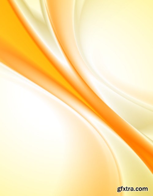 Vectors - Orange Waves Backgrounds 3