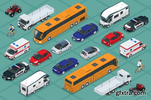 Vectors - Isometric Cars Set 5