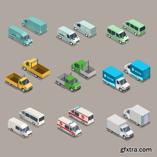 Vectors - Isometric Cars Set 5