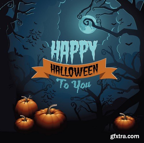 Stock Vectors - Halloween 2 x 25 EPS