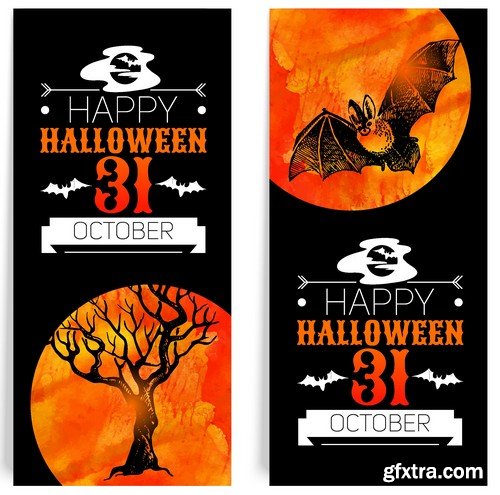 Stock Vectors - Halloween 2 x 25 EPS