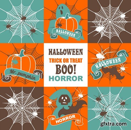 Stock Vectors - Halloween 2 x 25 EPS