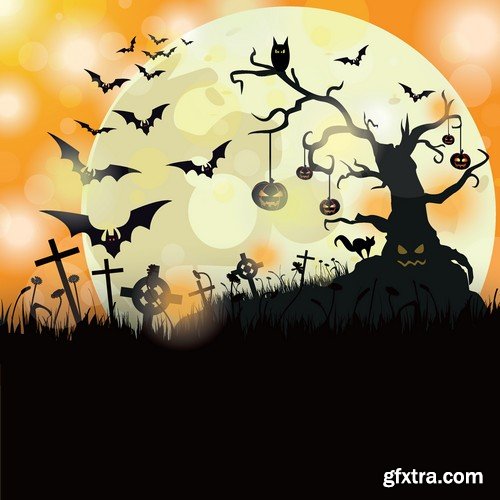 Stock Vectors - Halloween 2 x 25 EPS