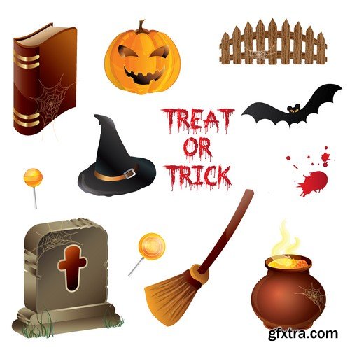 Stock Vectors - Halloween 2 x 25 EPS