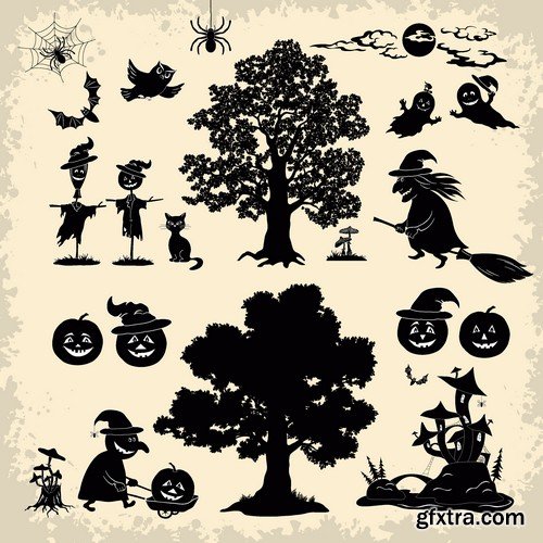 Stock Vectors - Halloween 2 x 25 EPS