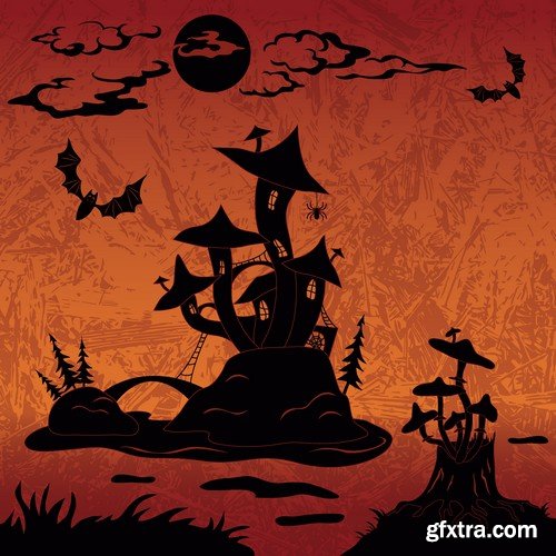 Stock Vectors - Halloween 2 x 25 EPS