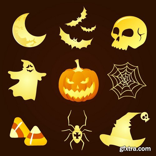 Stock Vectors - Halloween 2 x 25 EPS