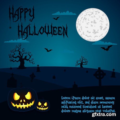 Stock Vectors - Halloween 2 x 25 EPS