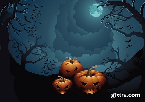 Stock Vectors - Halloween 2 x 25 EPS