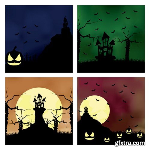 Stock Vectors - Halloween 2 x 25 EPS