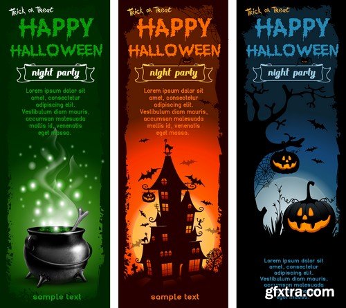 Stock Vectors - Halloween 3 25XEPS