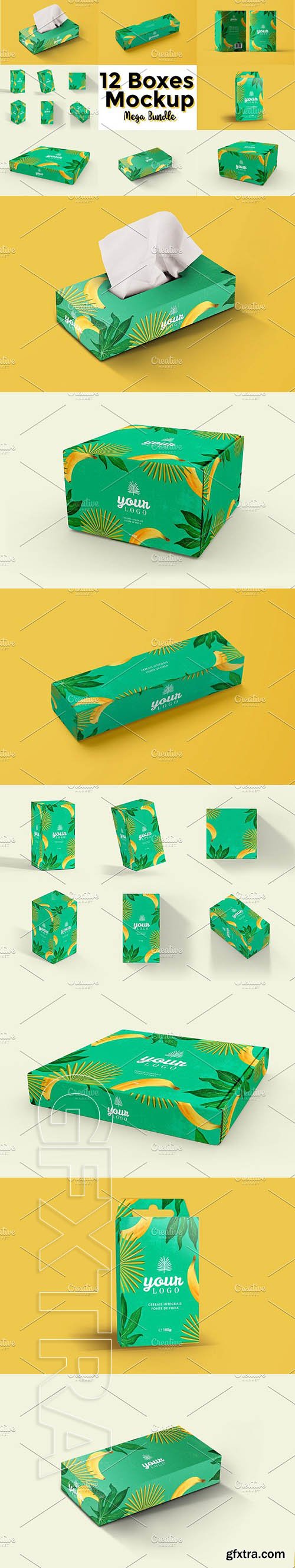 CreativeMarket - 12 Boxes Mockup - Mega Bundle 1918805