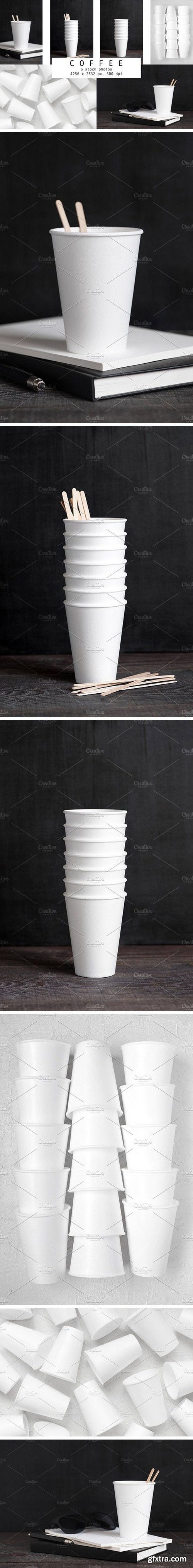 CM - COFFEE. Set of 6 stock photo 1834530