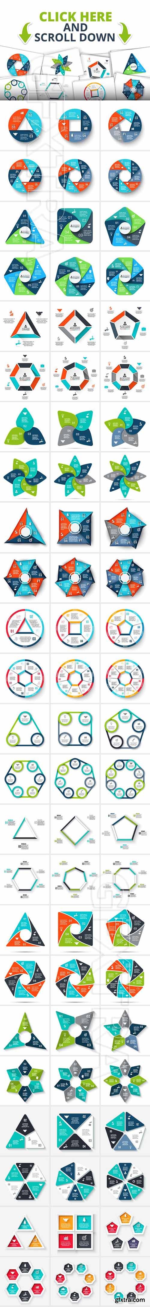 CreativeMarket - Geometric infographic templates 1917616