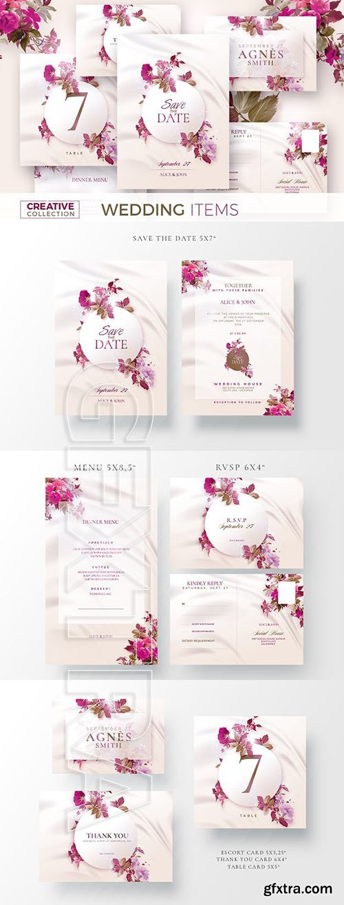 CreativeMarket - Modern Wedding Invitation - Template 1917574