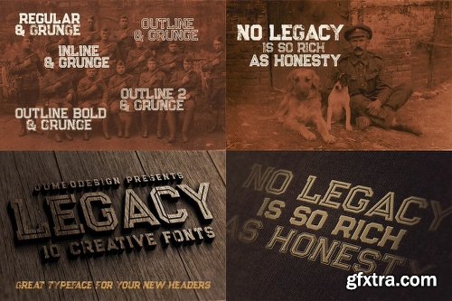 230 Grunge, Retro and Vintage Fonts