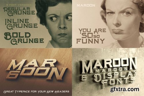 230 Grunge, Retro and Vintage Fonts