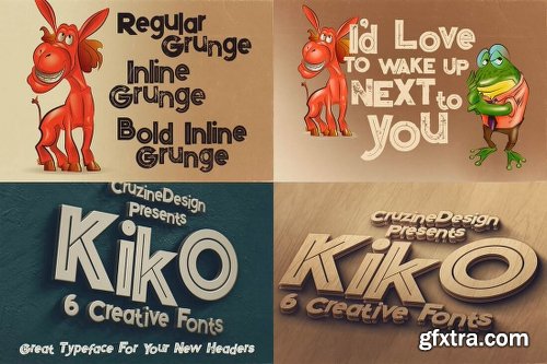 230 Grunge, Retro and Vintage Fonts