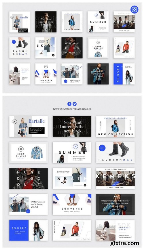 168 Social Media Templates for Facebook, Instagram, Twitter & Pinterest