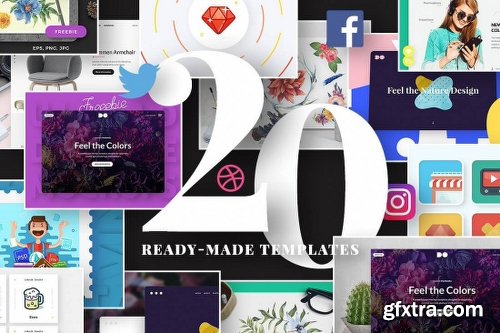 168 Social Media Templates for Facebook, Instagram, Twitter & Pinterest