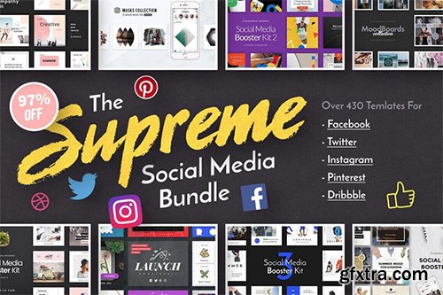 168 Social Media Templates for Facebook, Instagram, Twitter & Pinterest