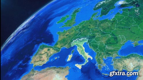 Videohive World Map Earth Zoom V2 8586113