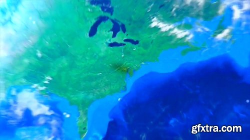 Videohive World Map Earth Zoom V2 8586113