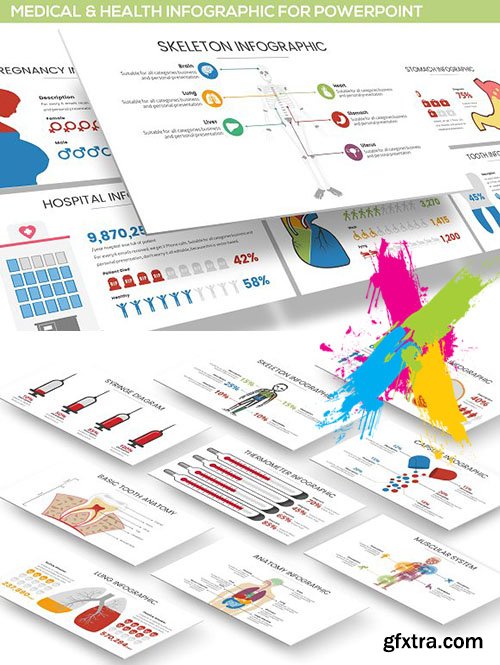 CreativeMarket - Medical Infographic for Powerpoint 1918438