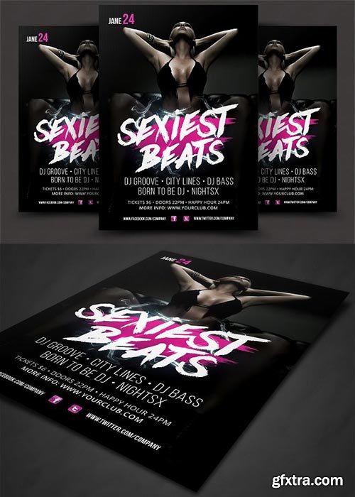 CreativeMarket - The Night Life Flyer Template 1918918