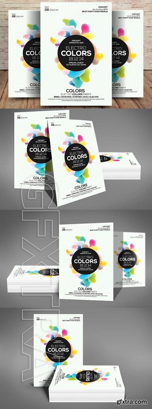 CreativeMarket - Electro Colors - Flyer Template 1918599